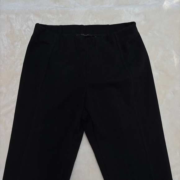 T BY TAHARI Black Pull On Black Faux Suede Pants Size S - Picture 2 of 12